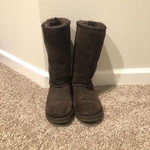 Tall Ugg Classic Boots - Chocolate color